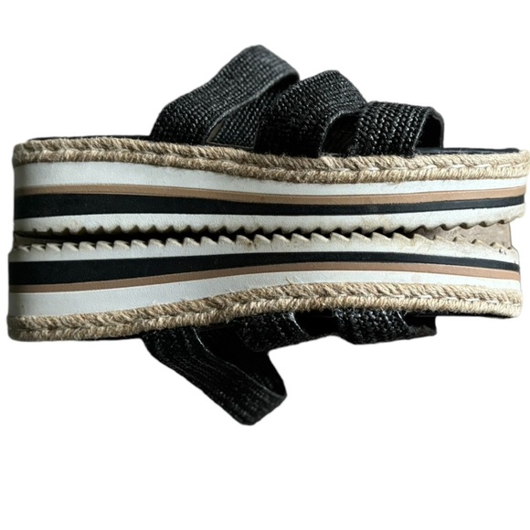 Steven Steve Madden Black Woven Strappy Sandals Size 8 LINZ by Steve Madden - Picture 8 of 12